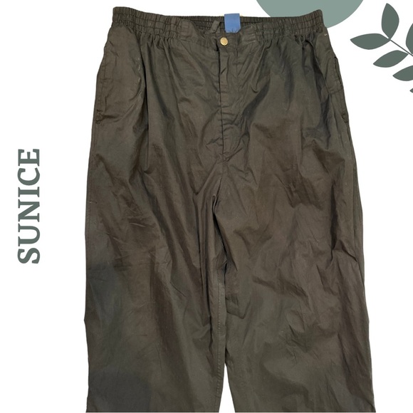 Men’s Sunice XL Black Outdoor Rain Pants with Zippers Waterproof Black - Picture 3 of 8